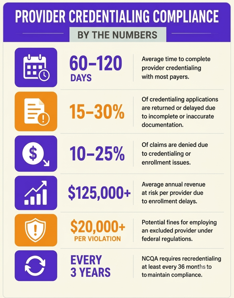 Provider Credentialing Compliance by Numbers