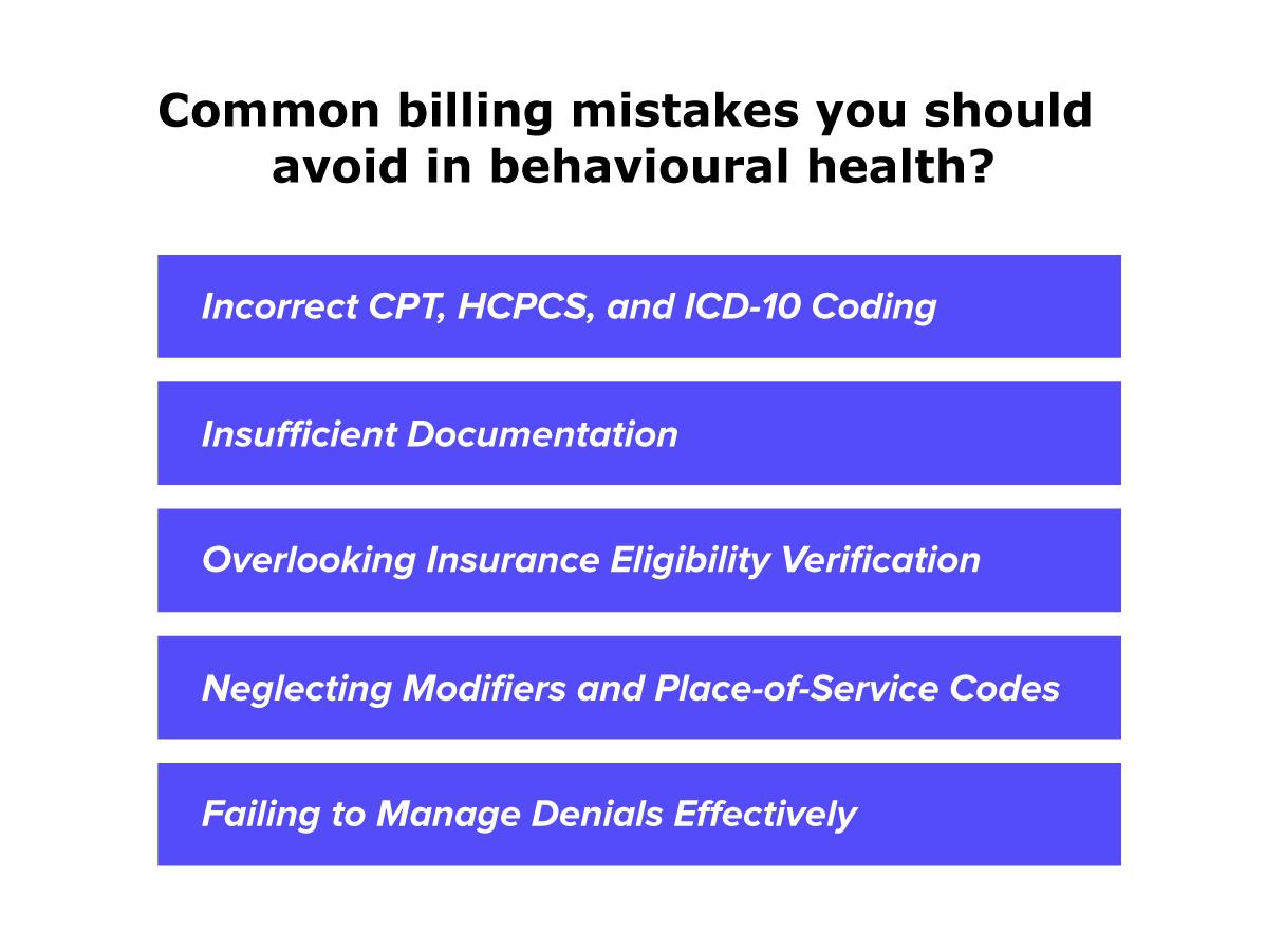 Behavioral Health Billing: Errors To Avoid Now